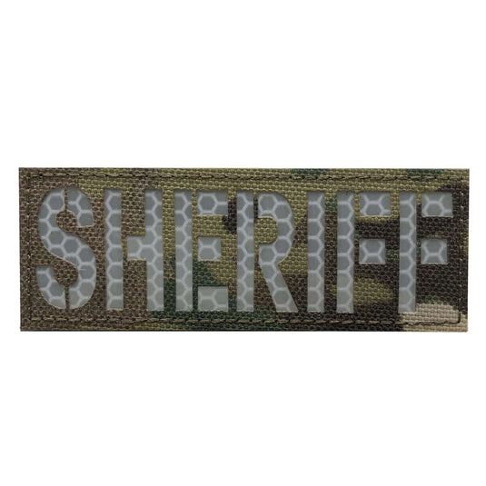 uuKen 4x1.4 inches Reflective Laser Cut Sheriff Department Officer Patch for Tactical Uniforms Bags