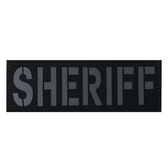 uuKen 6x2 inches Big Reflective Sheriff Patch for Tactical Uniforms or Vests or Service Dog K9 Harness