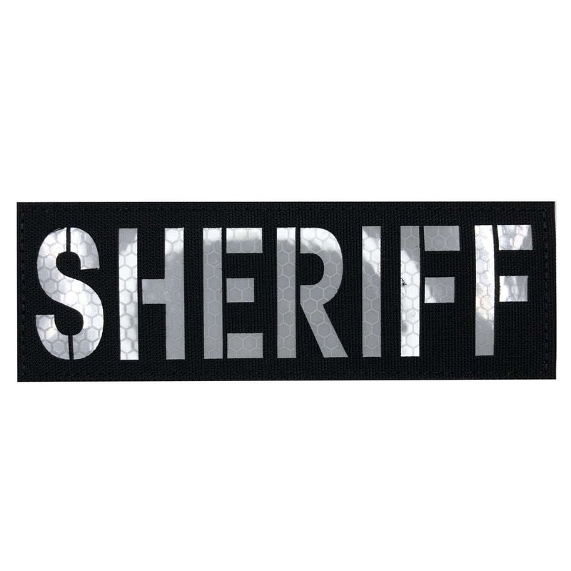Load image into Gallery viewer, uuKen 6x2 inches Big Reflective Sheriff Patch for Tactical Uniforms or Vests or Service Dog K9 Harness
