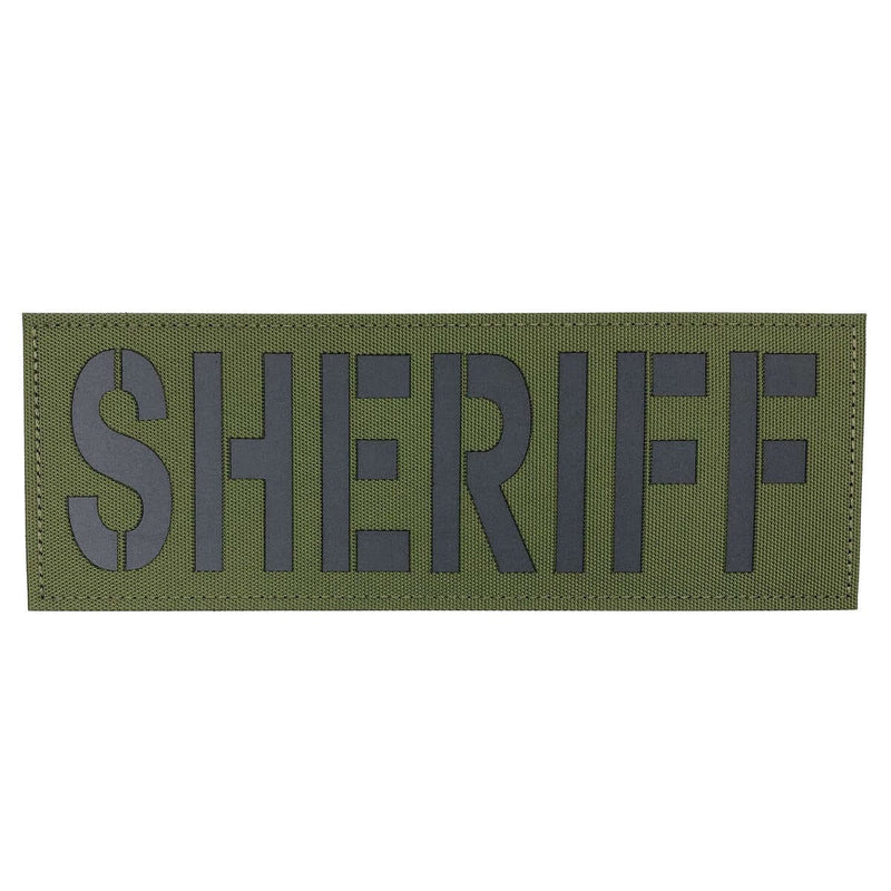 Load image into Gallery viewer, uuKen 8.5x3 inches Large Vest Reflective Sheriff Office Department Patch Hook and Loop Fastener Back
