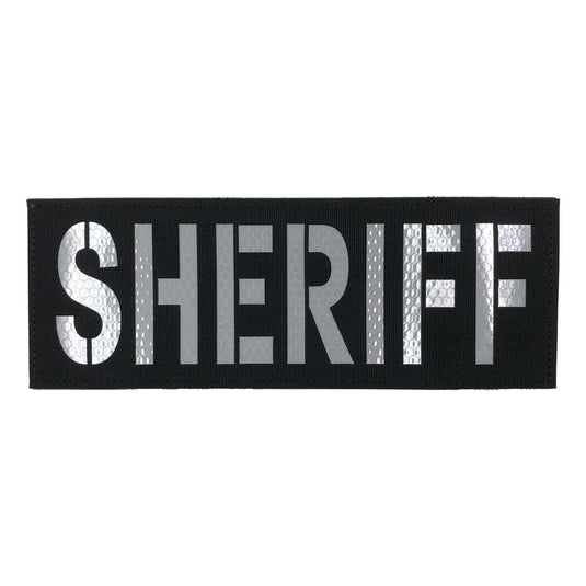 uuKen 8.5x3 inches Large Vest Reflective Sheriff Office Department Patch Hook and Loop Fastener Back