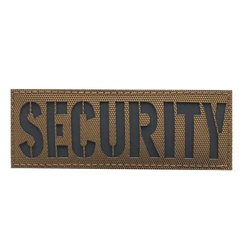 Load image into Gallery viewer, uuKen 4x1.4 inches Reflective Laser Cut Security Guard Officer Morale Patch for Tactical Uniforms
