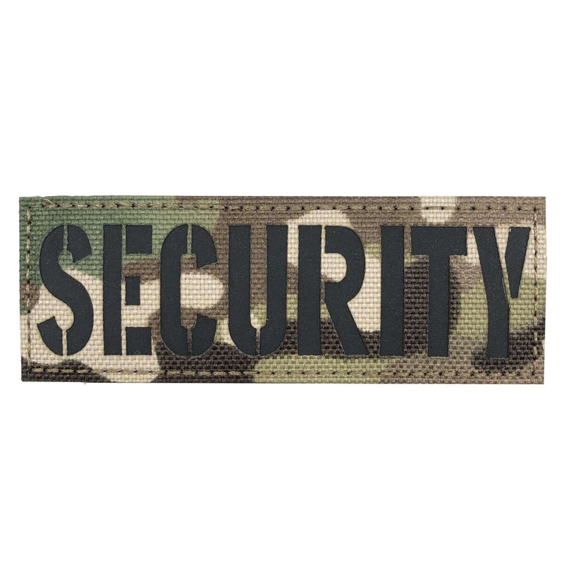 Load image into Gallery viewer, uuKen 4x1.4 inches Reflective Laser Cut Security Guard Officer Morale Patch for Tactical Uniforms
