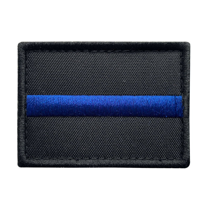 uuKen Thin Blue Line Embroidery Police Patch Hook Back Embroidered Thin Blue Stripe Patches for Blue Lives Matter Tactical Caps Hats Bags Vest