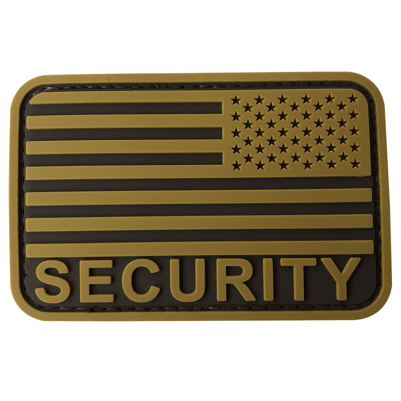 Load image into Gallery viewer, uuKen 3x2 inches Small Security Officer US American Flag Morale Patches 2x3 inch with Hook Backing for Tactical Hat Cap Uniform Clothing Shoulder Vests
